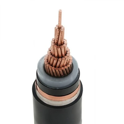 Kabel Kuasa Voltan Sederhana 8.7/15KV Teras Tunggal 300mm XLPE Konduktor Tembaga Sarung PVC Bertebat